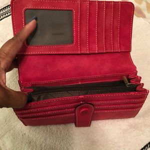 Red Suede Wallet